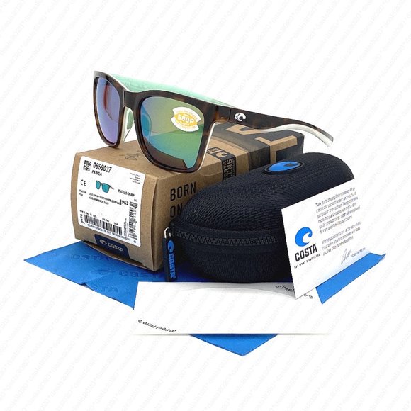 Costa Accessories - Costa Del Mar Panga 580P Shiny Tortoise White Seafoam Polarized Sunglasses